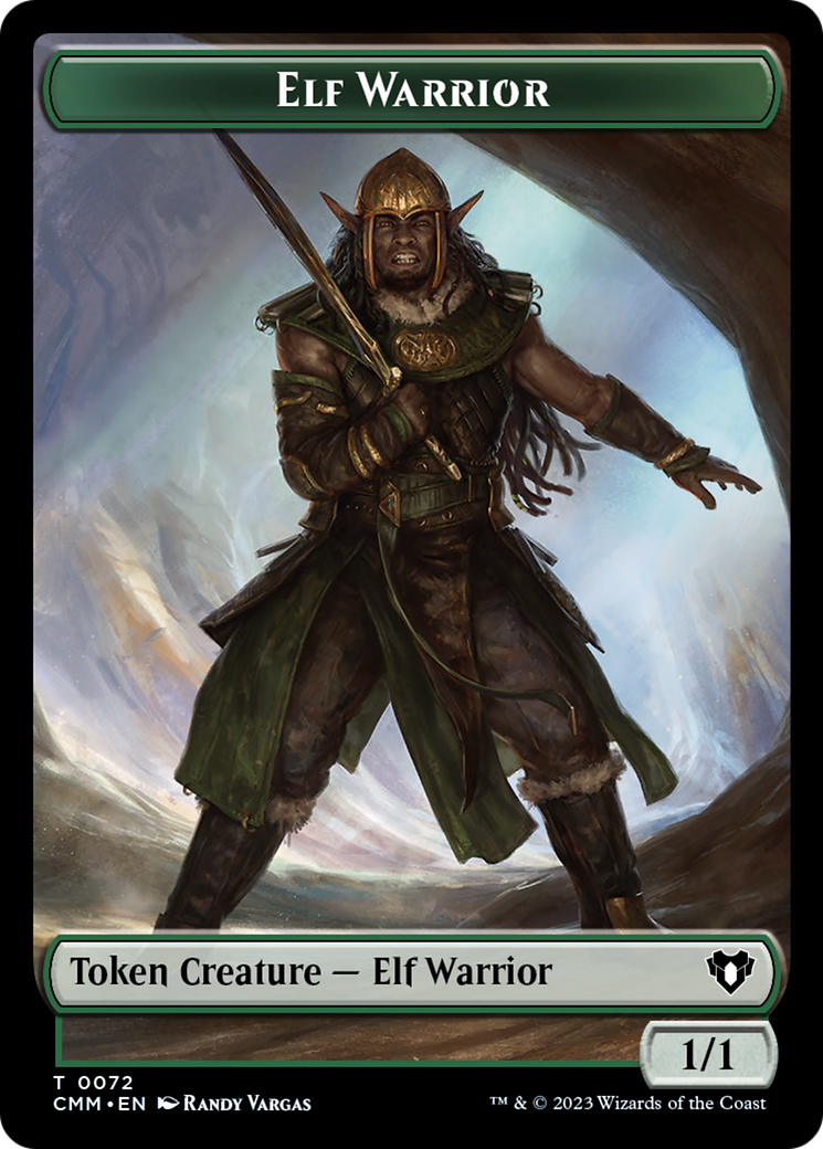 Elf Warrior // Cleric Double-Sided Token [Commander Masters Tokens] | Gauntlet Hobbies - Angola