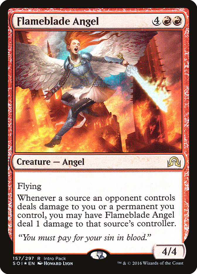 Flameblade Angel (Intro Pack) [Shadows over Innistrad Promos] | Gauntlet Hobbies - Angola