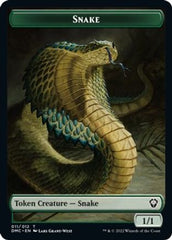 Human // Snake Double-sided Token [Dominaria United Commander Tokens] | Gauntlet Hobbies - Angola
