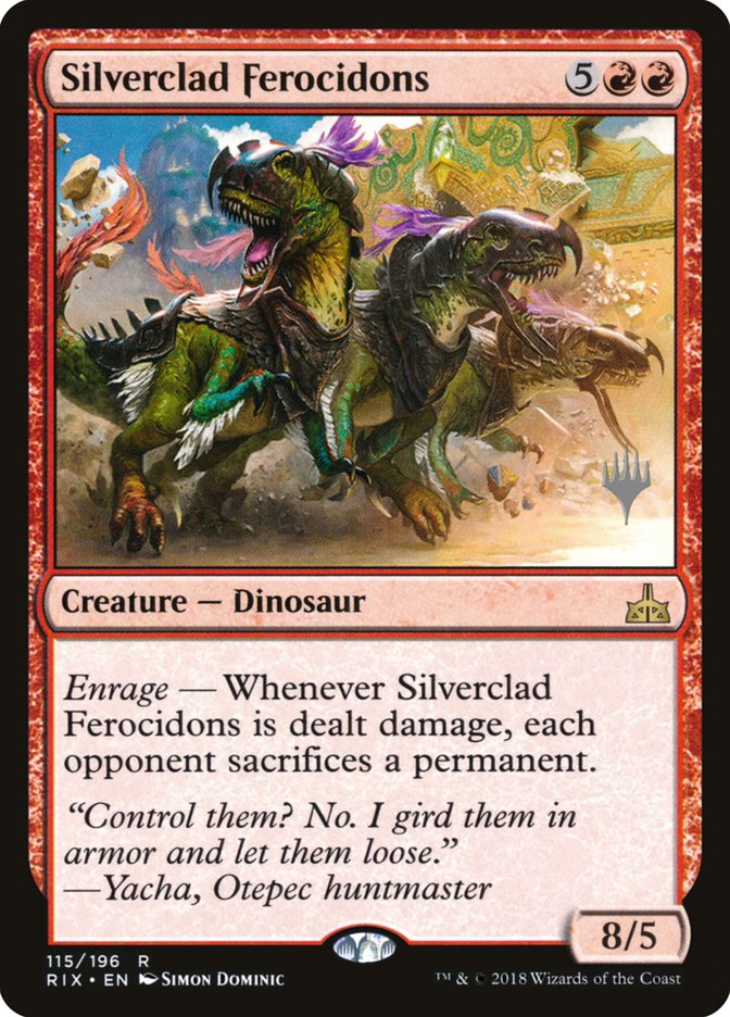 Silverclad Ferocidons (Promo Pack) [Rivals of Ixalan Promos] | Gauntlet Hobbies - Angola