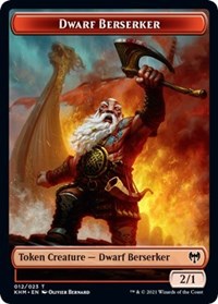 Dwarf Berserker // Tibalt, Cosmic Impostor Emblem Double-sided Token [Kaldheim Tokens] | Gauntlet Hobbies - Angola