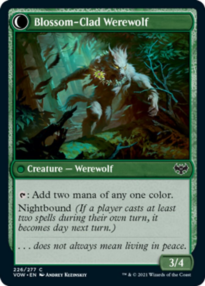 Weaver of Blossoms // Blossom-Clad Werewolf [Innistrad: Crimson Vow] | Gauntlet Hobbies - Angola