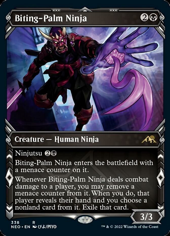 Biting-Palm Ninja (Showcase Ninja) [Kamigawa: Neon Dynasty] | Gauntlet Hobbies - Angola