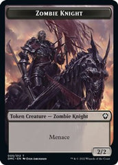 Zombie Knight // Griffin Double-sided Token [Dominaria United Commander Tokens] | Gauntlet Hobbies - Angola