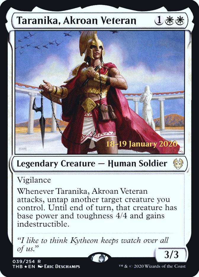 Taranika, Akroan Veteran [Theros Beyond Death Prerelease Promos] | Gauntlet Hobbies - Angola