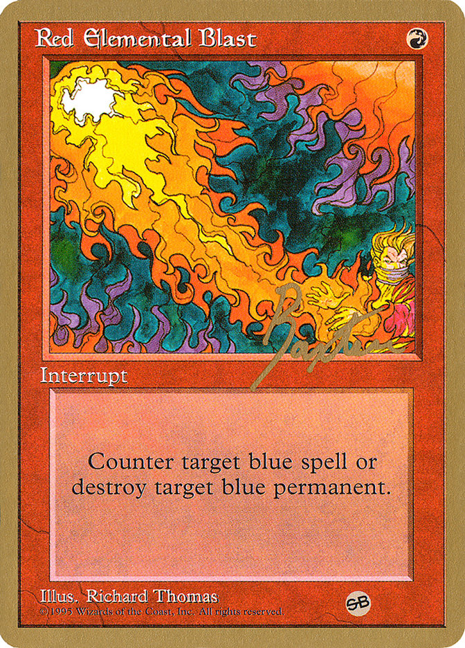 Red Elemental Blast (George Baxter) (SB) [Pro Tour Collector Set]