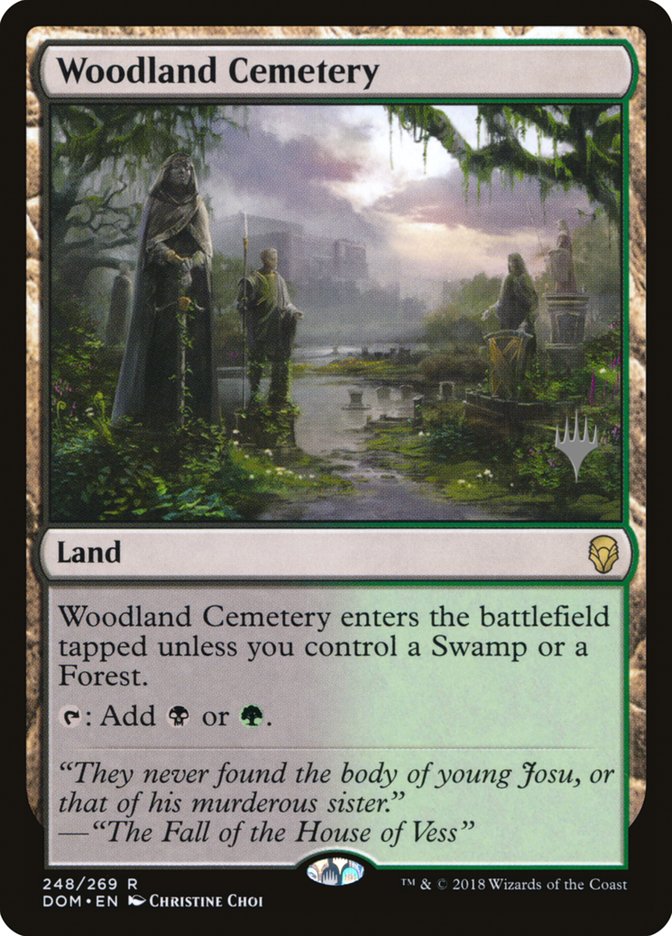 Woodland Cemetery (Promo Pack) [Dominaria Promos] | Gauntlet Hobbies - Angola