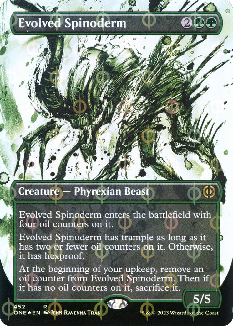 Evolved Spinoderm (Borderless Ichor Step-and-Compleat Foil) [Phyrexia: All Will Be One] | Gauntlet Hobbies - Angola
