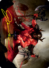 Awaken the Blood Avatar Art Card (Gold-Stamped Signature) [Strixhaven: School of Mages Art Series] | Gauntlet Hobbies - Angola