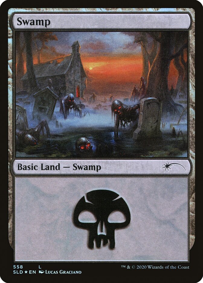 Swamp (Reanimated) (558) [Secret Lair Drop Promos] | Gauntlet Hobbies - Angola