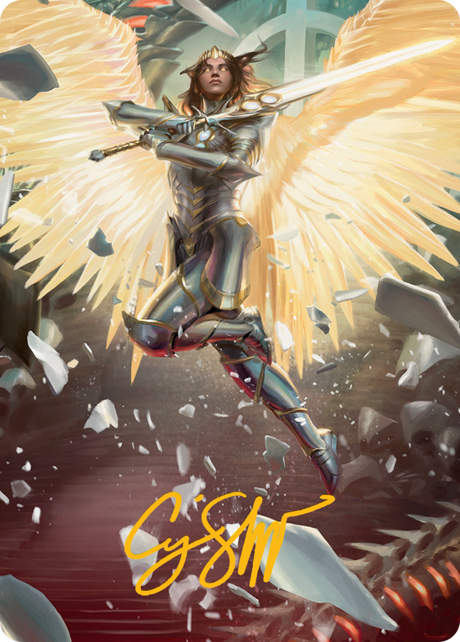 Archangel Elspeth Art Card (Gold-Stamped Signature) [March of the Machine Art Series] | Gauntlet Hobbies - Angola