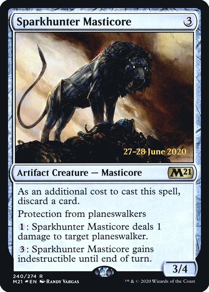 Sparkhunter Masticore [Core Set 2021 Prerelease Promos] | Gauntlet Hobbies - Angola