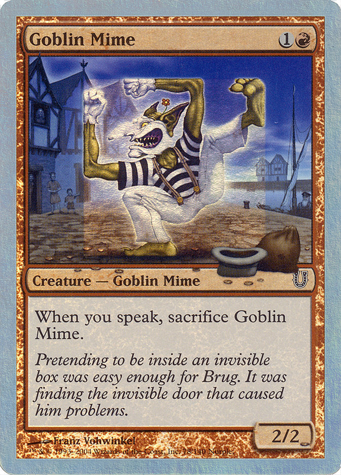 Goblin Mime (Alternate Foil) [Unhinged] | Gauntlet Hobbies - Angola