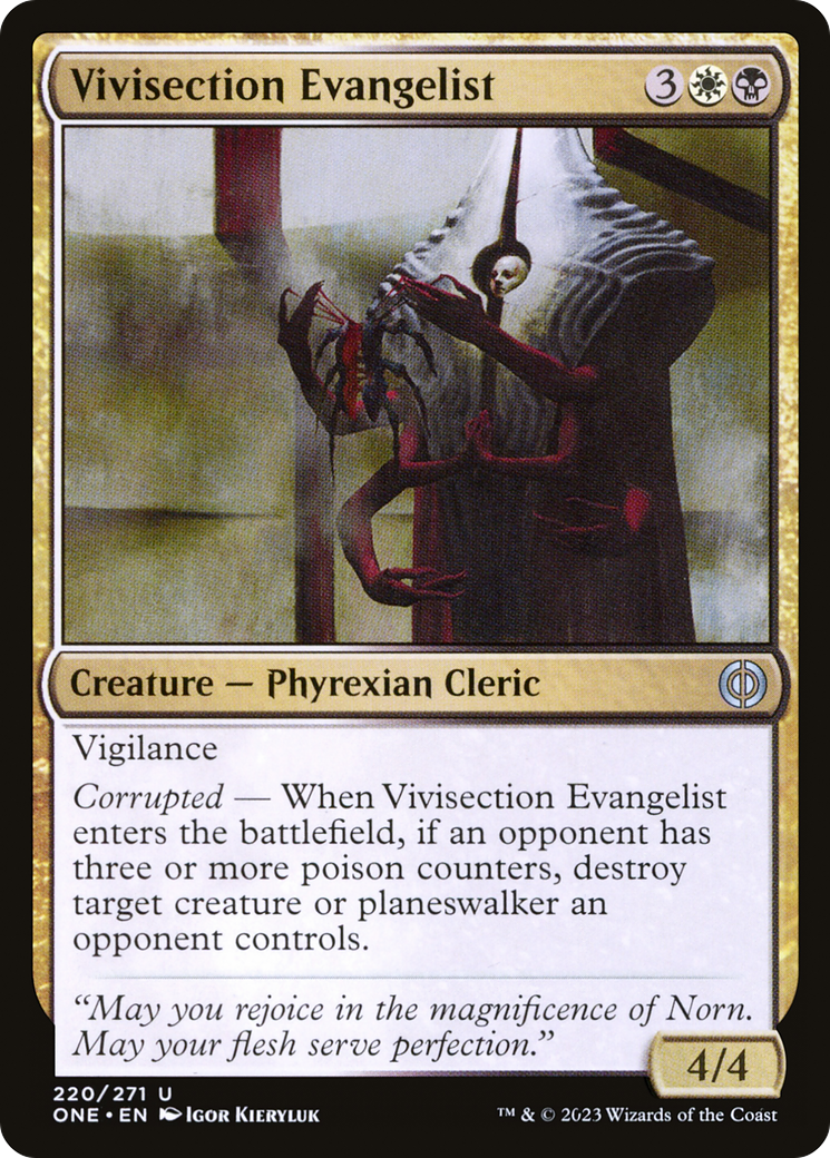 Vivisection Evangelist [Phyrexia: All Will Be One] | Gauntlet Hobbies - Angola