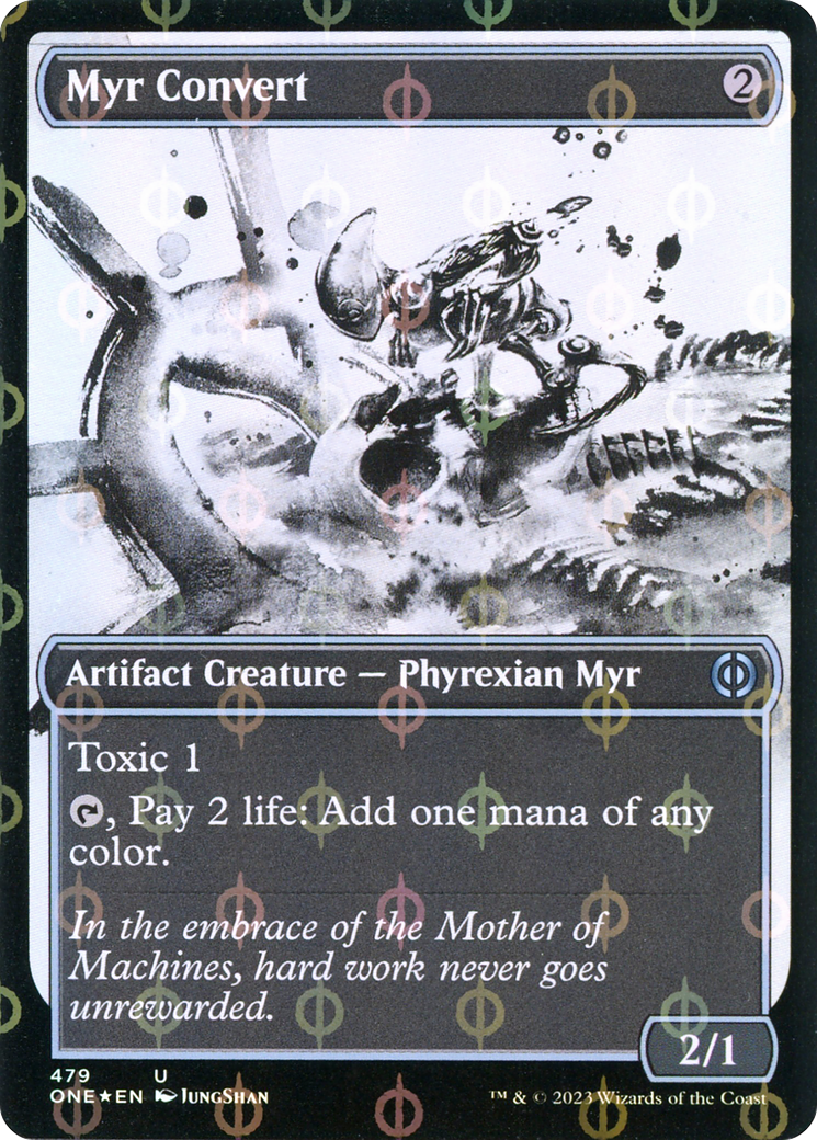 Myr Convert (Showcase Ichor Step-and-Compleat Foil) [Phyrexia: All Will Be One] | Gauntlet Hobbies - Angola