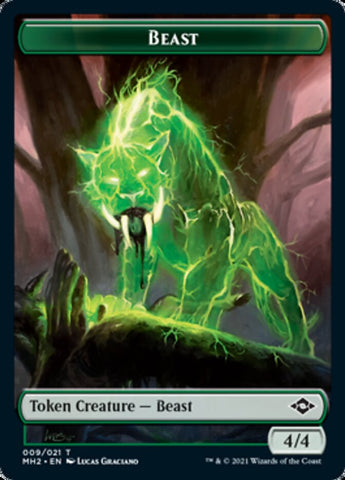 Beast Token // Treasure Token (21) [Modern Horizons 2 Tokens]