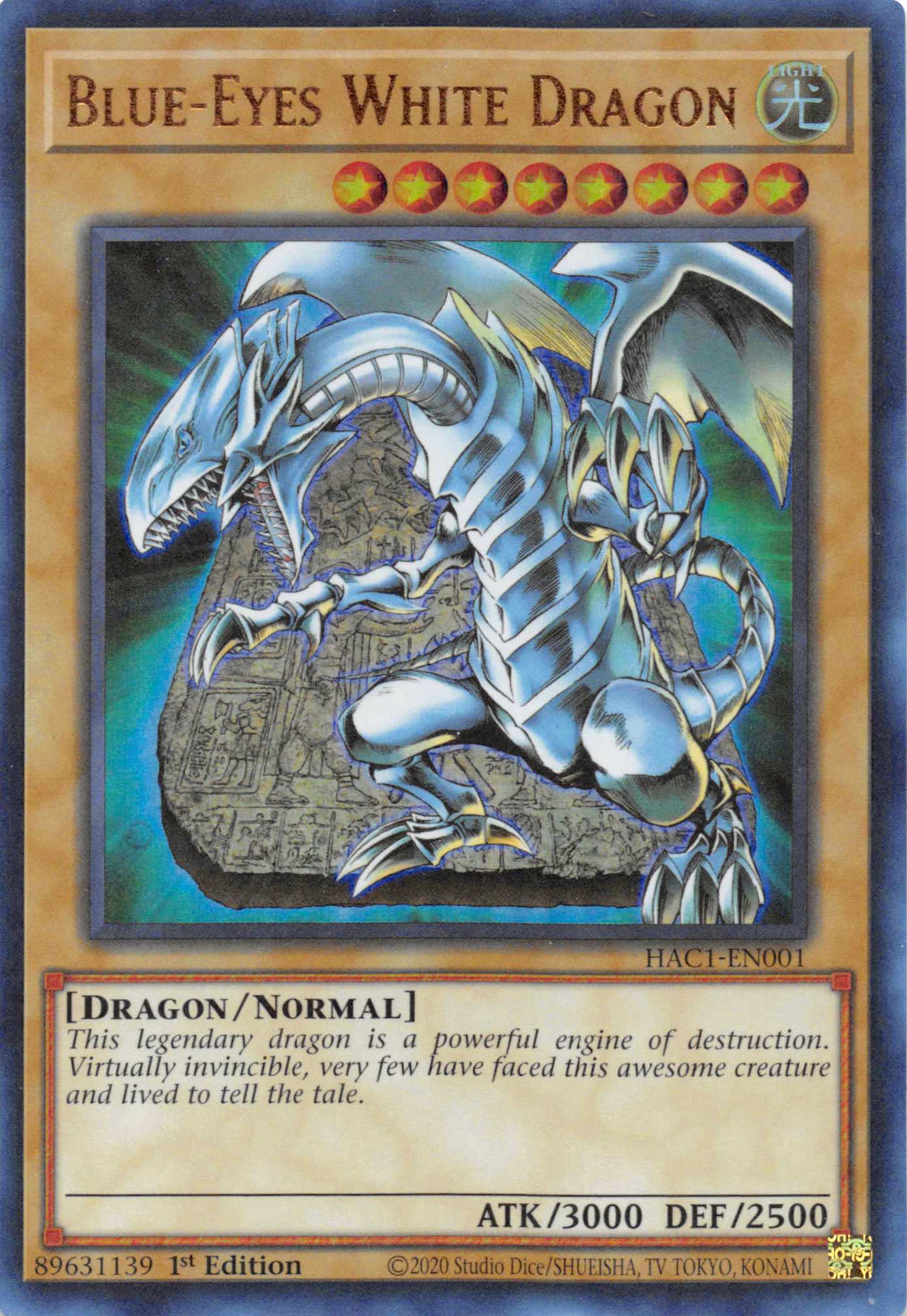 Blue-Eyes White Dragon (Duel Terminal) [HAC1-EN001] Parallel Rare | Gauntlet Hobbies - Angola