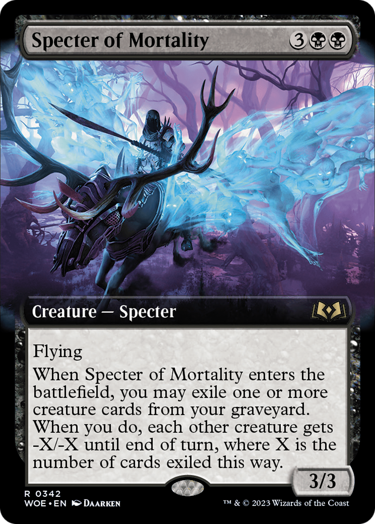 Specter of Mortality (Extended Art) [Wilds of Eldraine] | Gauntlet Hobbies - Angola