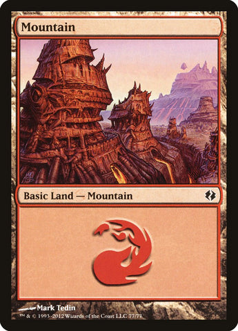 Mountain (77) [Duel Decks: Venser vs. Koth]