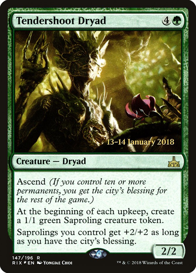 Tendershoot Dryad [Rivals of Ixalan Prerelease Promos] | Gauntlet Hobbies - Angola