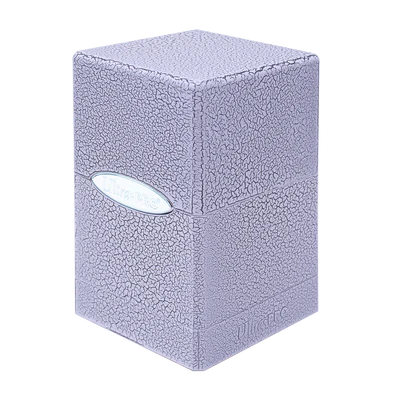 Ivory Crackle Satin Tower Deck Box