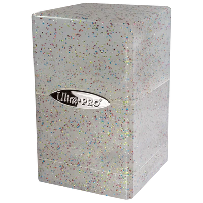 Glitter Satin Tower Deck Box - Clear