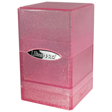 Glitter Satin Tower Deck Box - Pink