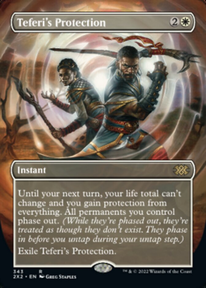 Teferi's Protection (Borderless Alternate Art) [Double Masters 2022] | Gauntlet Hobbies - Angola