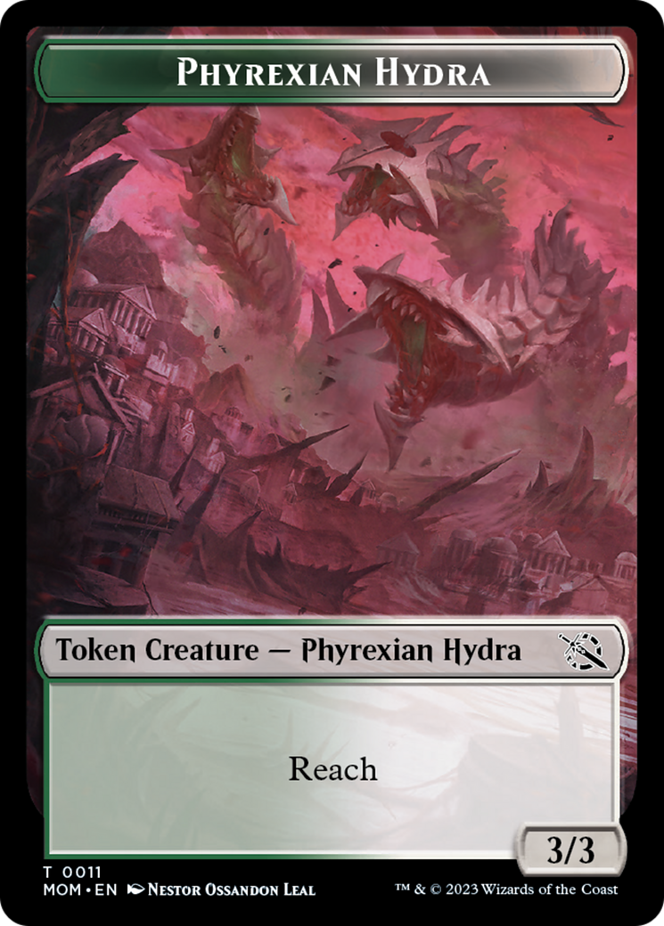 Monk // Phyrexian Hydra (11) Double-Sided Token [March of the Machine Tokens] | Gauntlet Hobbies - Angola