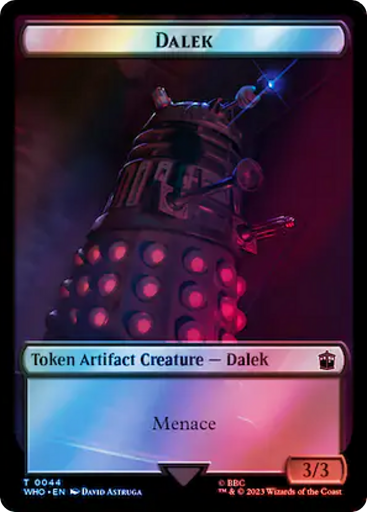 Dalek // Clue (0054) Double-Sided Token (Surge Foil) [Doctor Who Tokens] | Gauntlet Hobbies - Angola