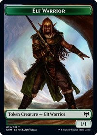 Elf Warrior // Demon Berserker Double-sided Token [Kaldheim Tokens] | Gauntlet Hobbies - Angola