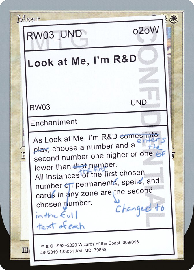 Look at Me, I'm R&D [Unsanctioned]