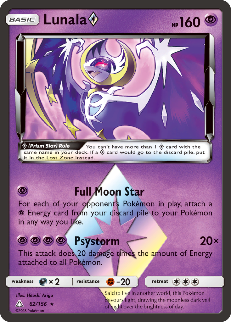 Lunala (62/156) (Prism Star) [Sun & Moon: Ultra Prism] | Gauntlet Hobbies - Angola