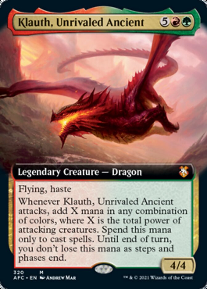 Klauth, Unrivaled Ancient (Extended) [Dungeons & Dragons: Adventures in the Forgotten Realms Commander] | Gauntlet Hobbies - Angola