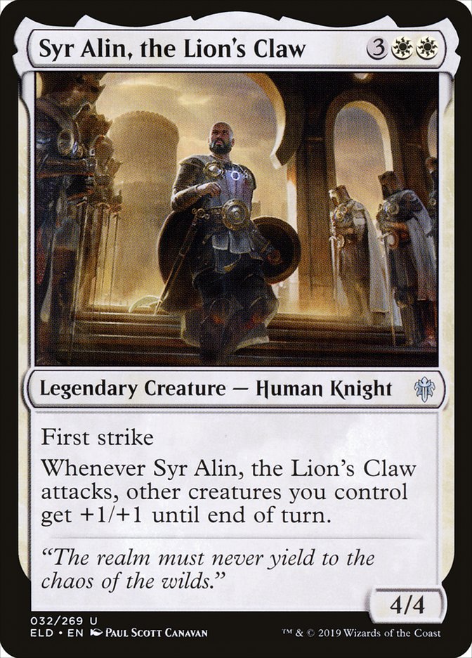 Syr Alin, the Lion's Claw [Throne of Eldraine] | Gauntlet Hobbies - Angola