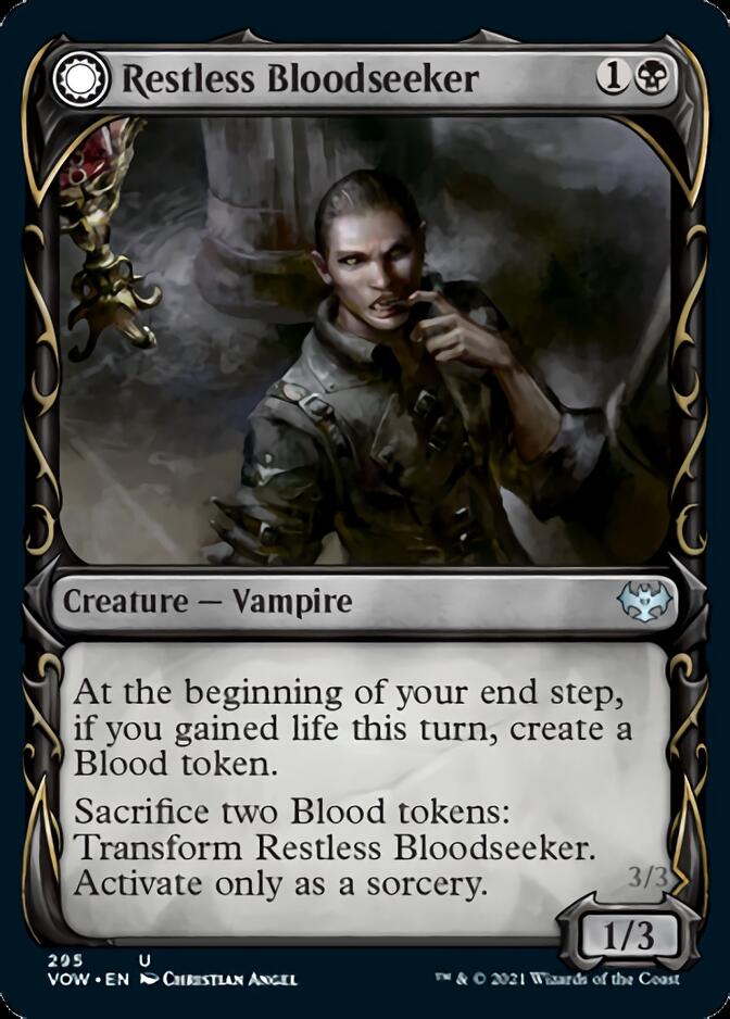 Restless Bloodseeker // Bloodsoaked Reveler (Showcase Fang Frame) [Innistrad: Crimson Vow] | Gauntlet Hobbies - Angola