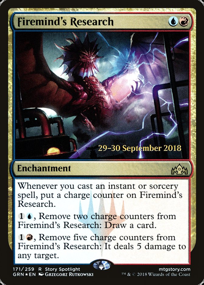 Firemind's Research [Guilds of Ravnica Prerelease Promos] | Gauntlet Hobbies - Angola