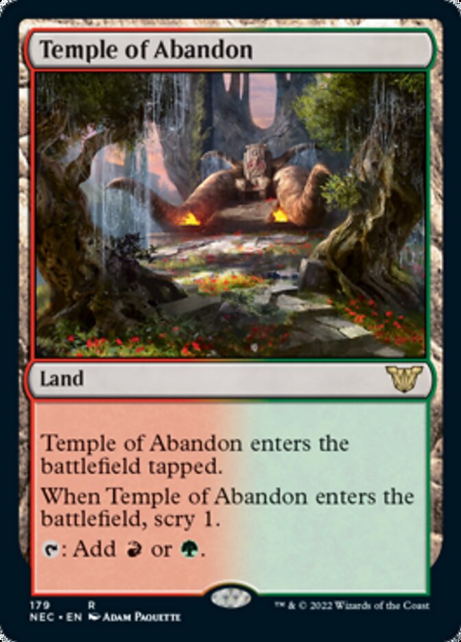 Temple of Abandon [Kamigawa: Neon Dynasty Commander] | Gauntlet Hobbies - Angola