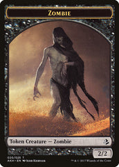Vizier of Many Faces // Zombie Double-sided Token [Amonkhet Tokens] | Gauntlet Hobbies - Angola