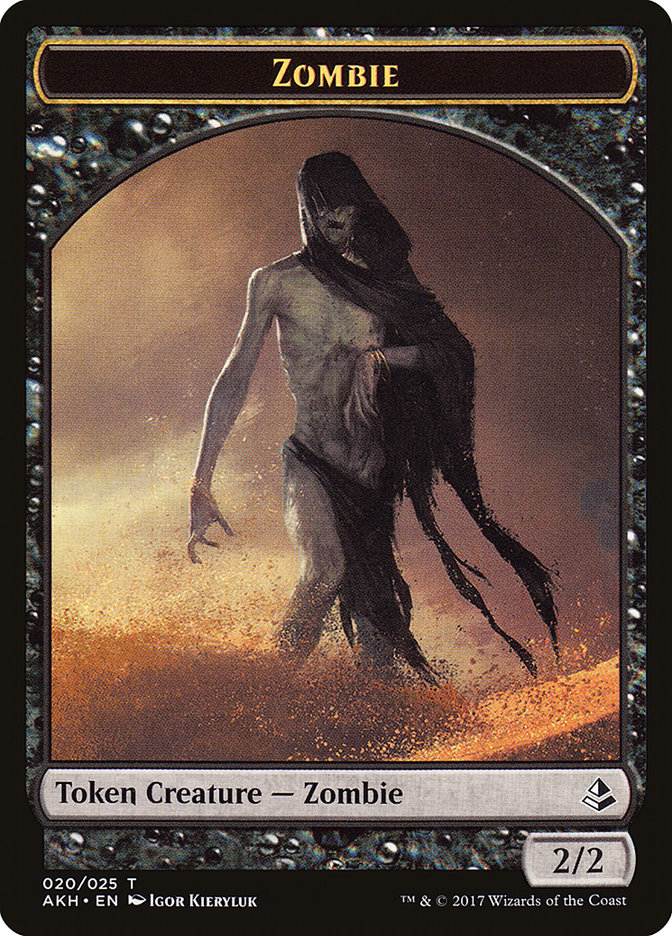 Temmet, Vizier of Naktamun // Zombie Double-sided Token [Amonkhet Tokens] | Gauntlet Hobbies - Angola