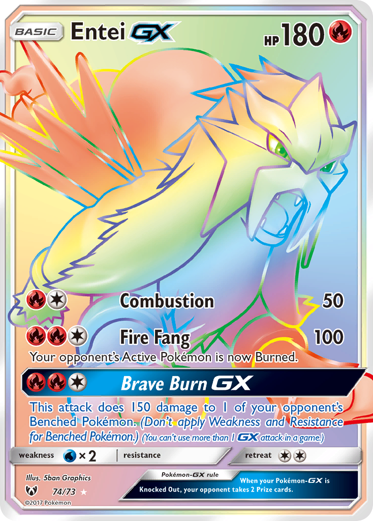 entei pokemon card worth Entei GX (74/73) [Sun & Moon: Shining Legends]