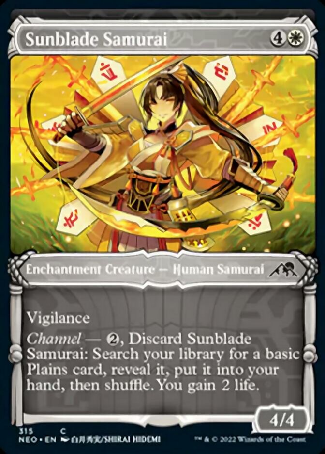 Sunblade Samurai (Showcase Samurai) [Kamigawa: Neon Dynasty] | Gauntlet Hobbies - Angola
