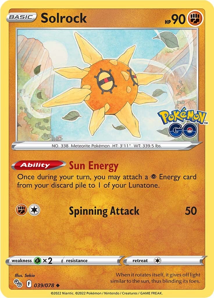 Solrock (039/078) [Pokémon GO] | Gauntlet Hobbies - Angola