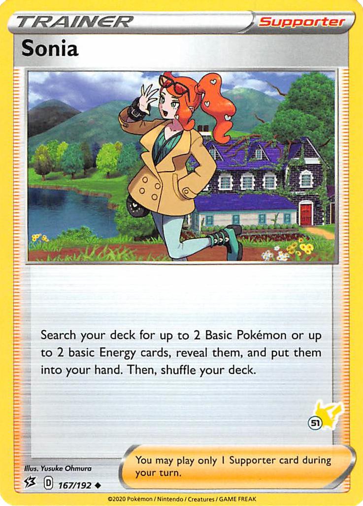 Sonia (167/192) (Pikachu Stamp #51) [Battle Academy 2022] | Gauntlet Hobbies - Angola