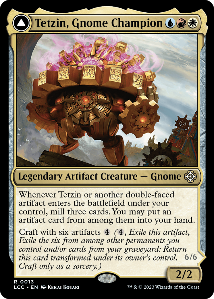 Tetzin, Gnome Champion // The Golden-Gear Colossus [The Lost Caverns of Ixalan Commander] | Gauntlet Hobbies - Angola
