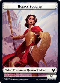 Human Soldier // Reflection Double-sided Token [Theros Beyond Death Tokens] | Gauntlet Hobbies - Angola