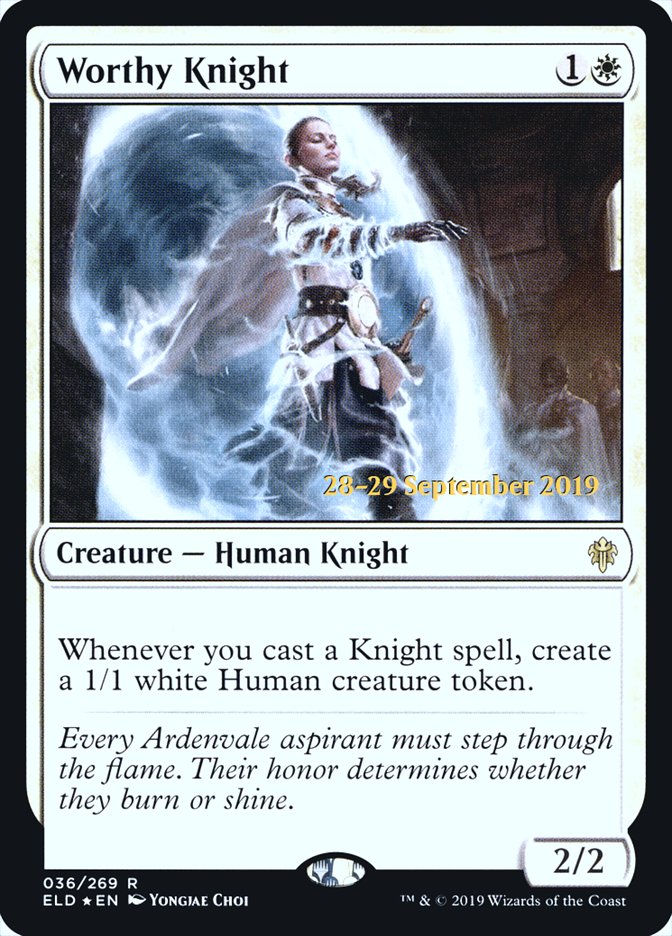 Worthy Knight [Throne of Eldraine Prerelease Promos] | Gauntlet Hobbies - Angola