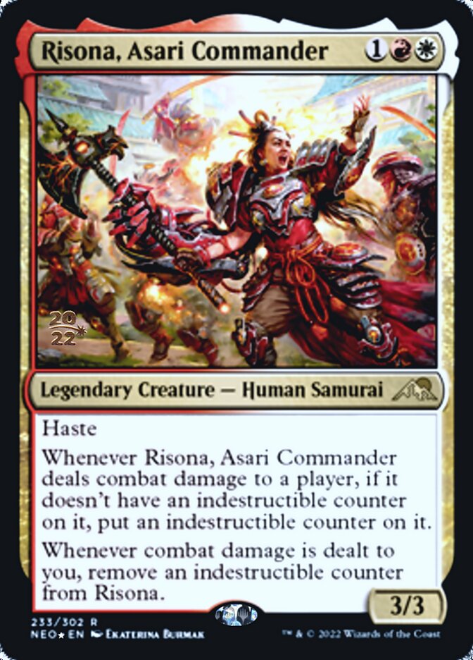 Risona, Asari Commander [Kamigawa: Neon Dynasty Prerelease Promos] | Gauntlet Hobbies - Angola