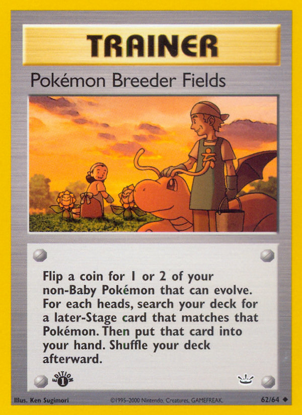 Pokemon Breeder Fields (62/64) [Neo Revelation 1st Edition] | Gauntlet Hobbies - Angola