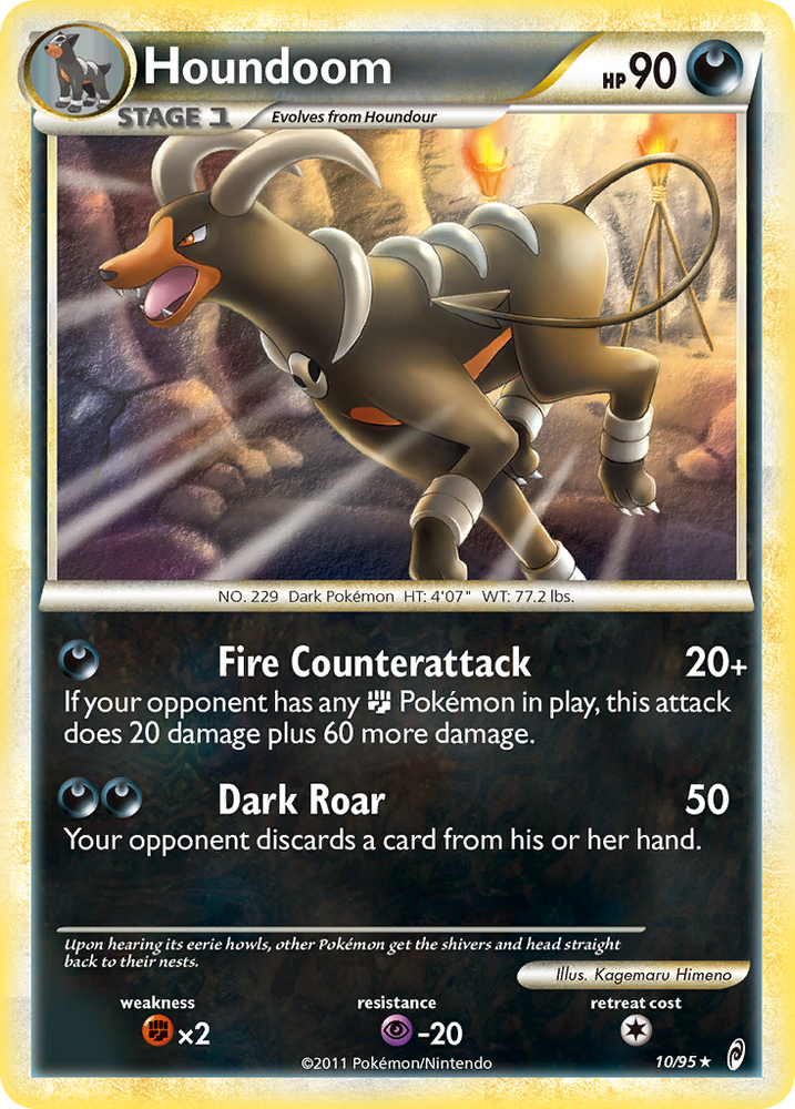 gold houndoom pokemon card - Houndoom-EX (153/162) - XY Breakthrough Pokmon Hit Points110 HP Form Houndoom (10/95) [HeartGold & SoulSilver: